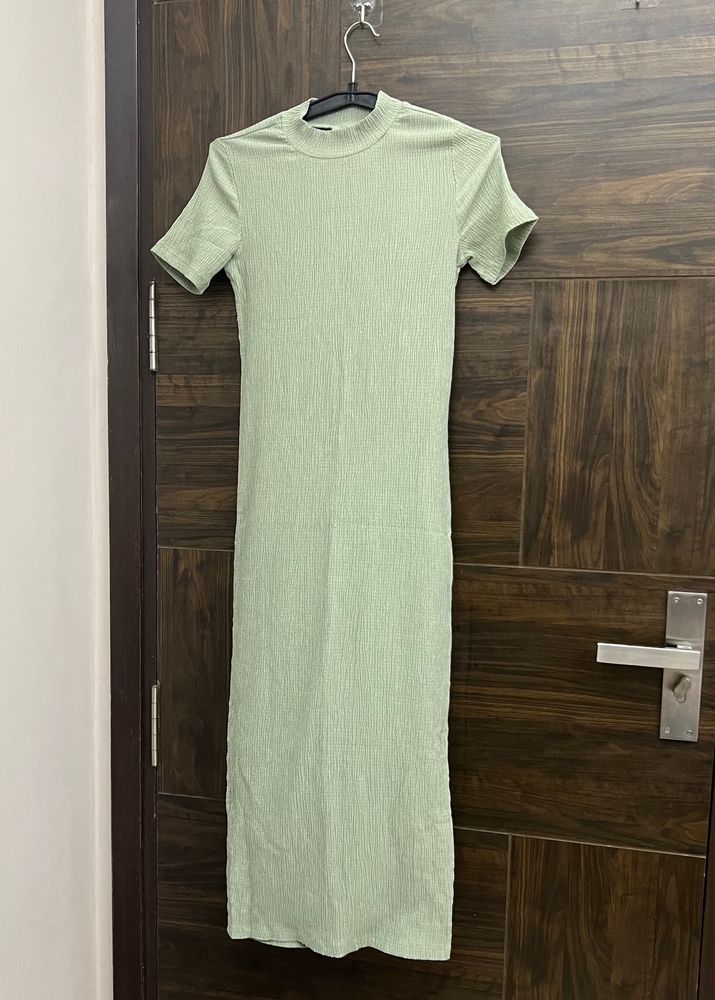 Green Straight Midi Dress