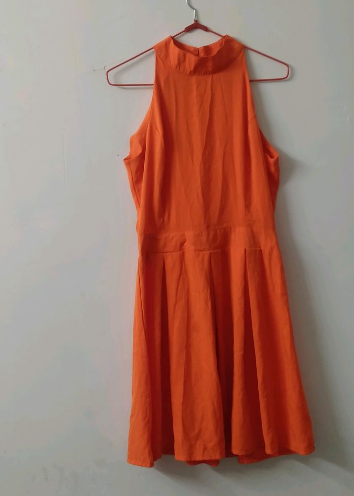 Orange Backless Dress