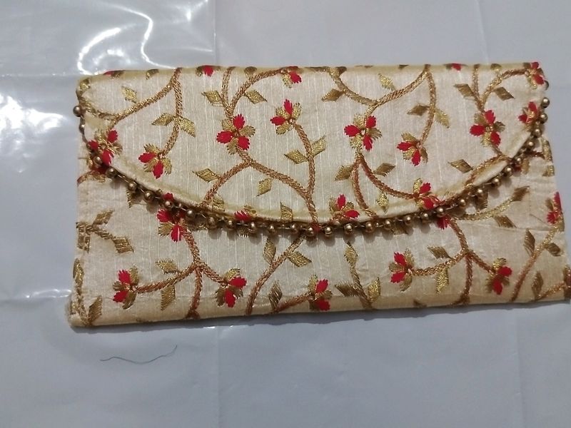 Embroidered Clutch Purse