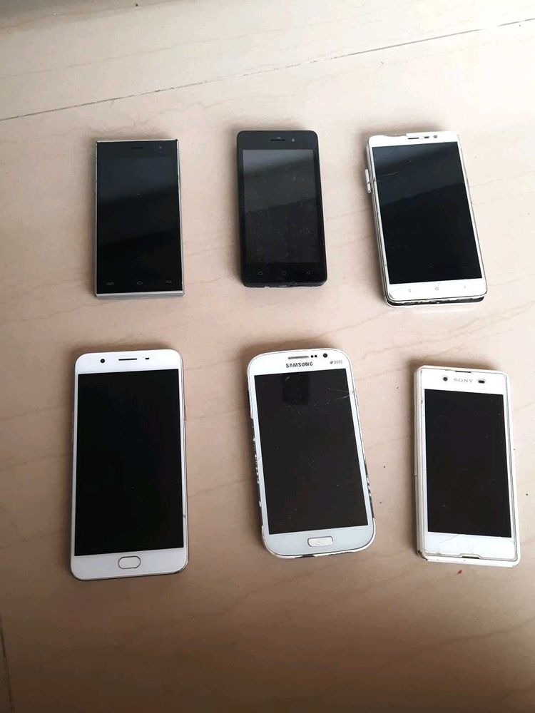 6 old phones screen touch