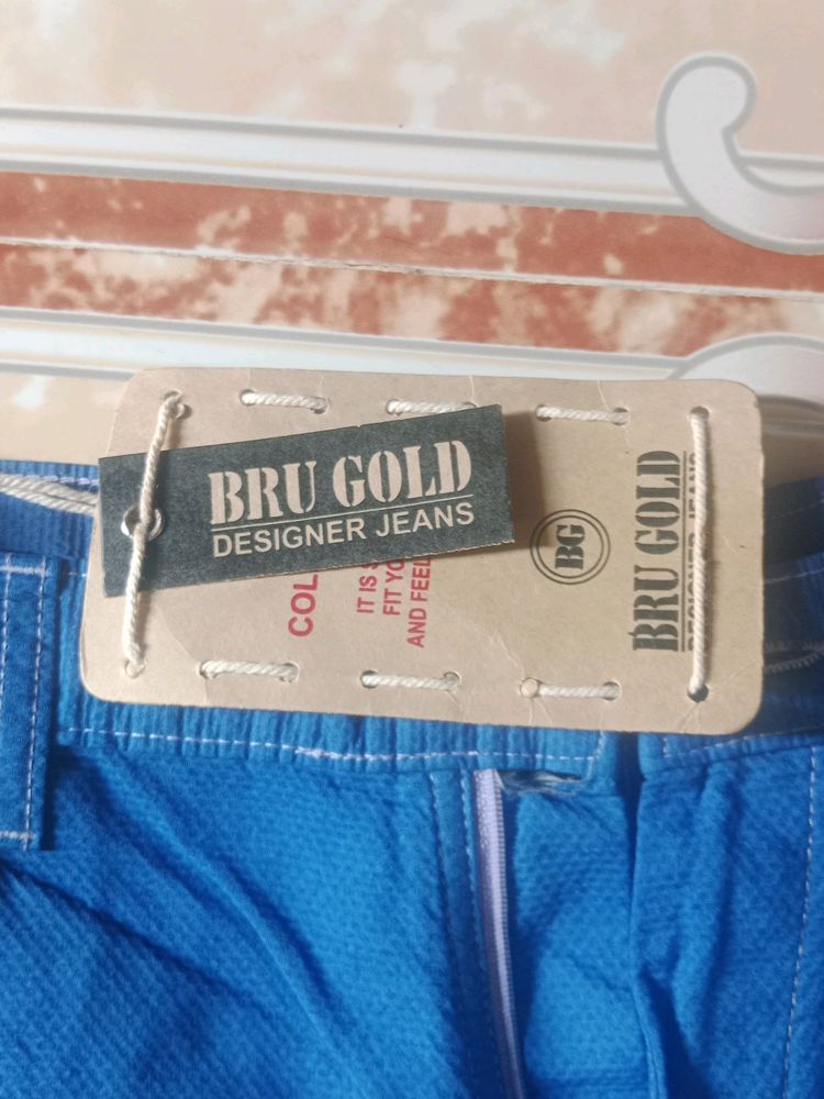 Bru Gold Designer Jeans For Women/girls