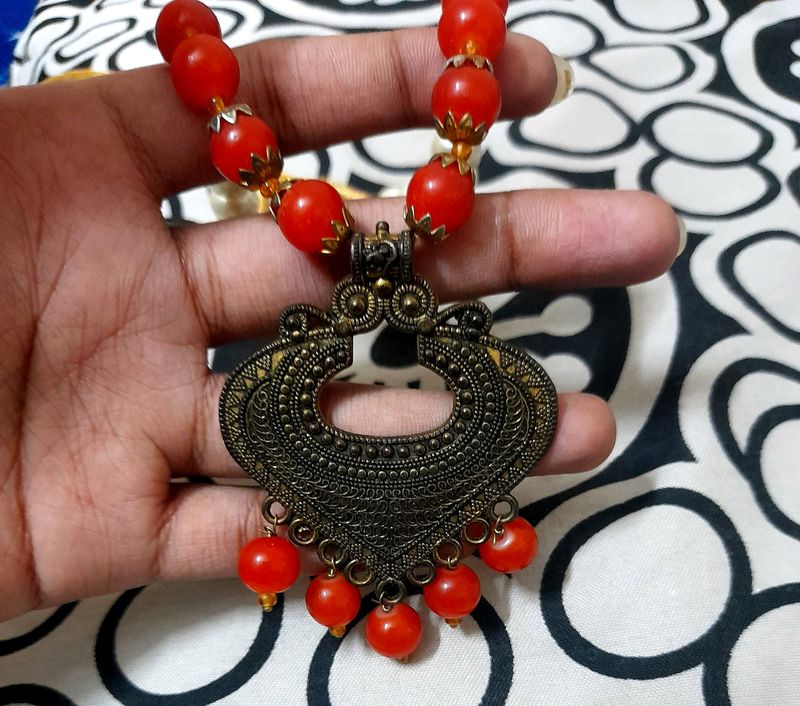 Combo Red Pendant Necklace