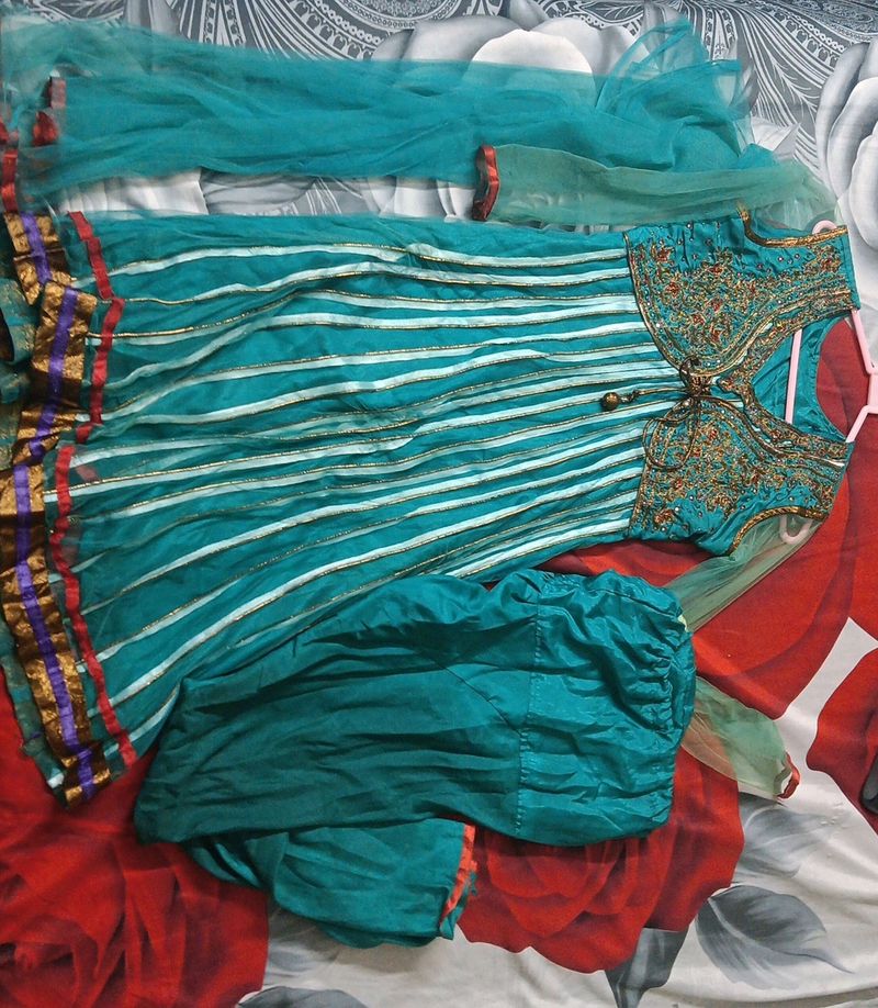 Anarkali Suit With Jacket, Payjami And Dupatta