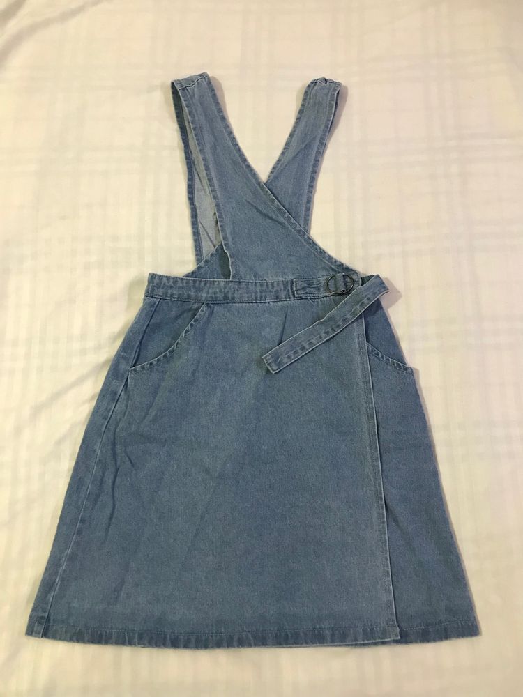 Light Blue Denim Short Dress B-34 Waist 28-30