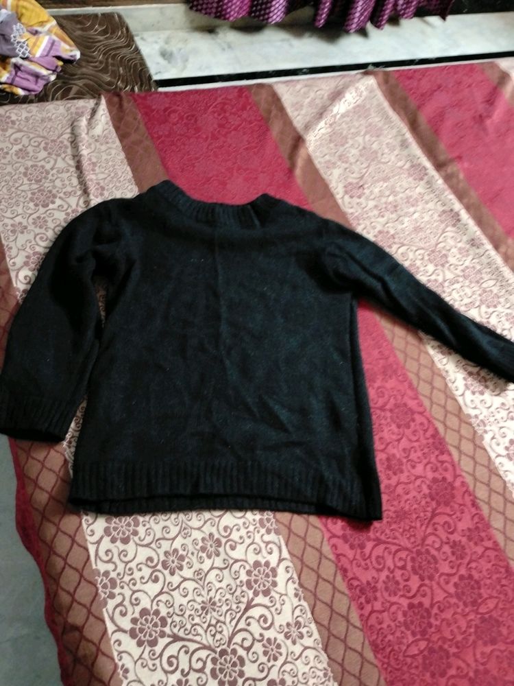 Black Woollen Top