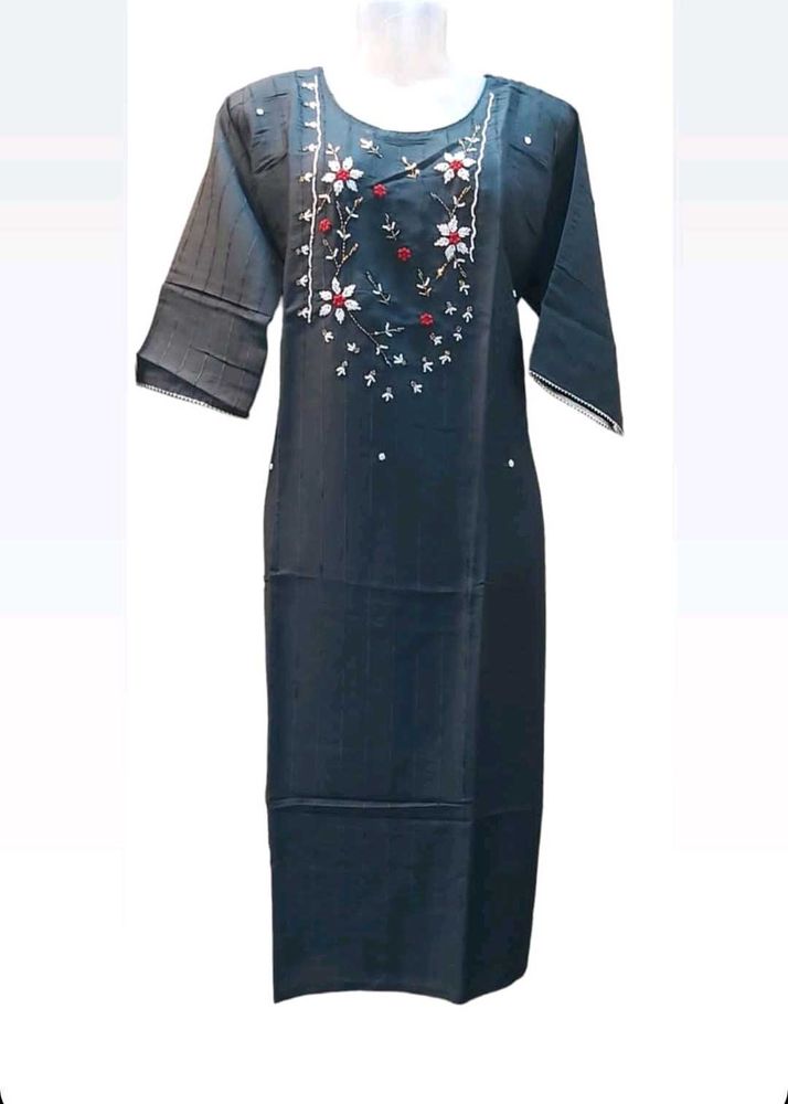 Black Straight Kurta