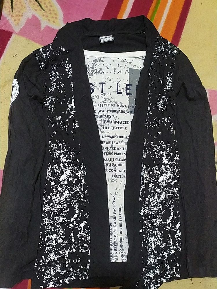 Black And White Jacket Shirt