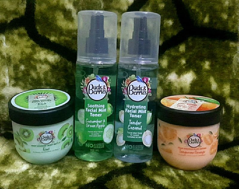 BUD & BERRIES FACE MIST TONERS & BODY BUTTERS
