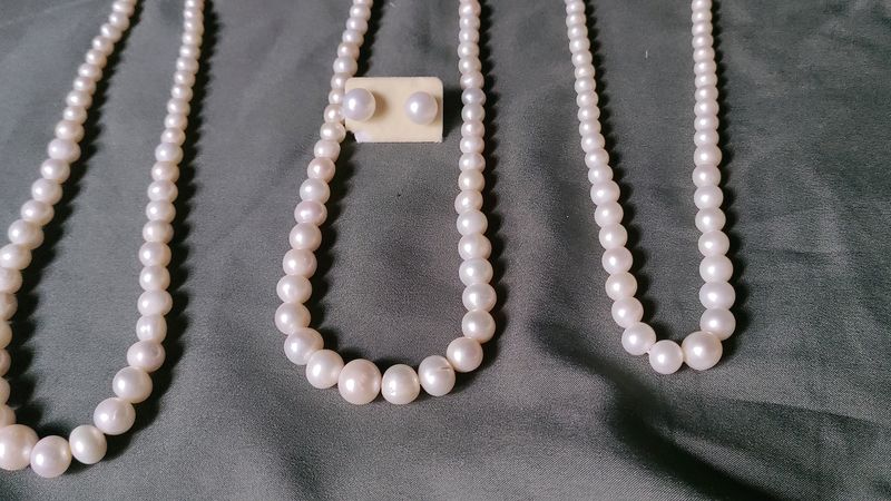 Channel Pearl Necklaces