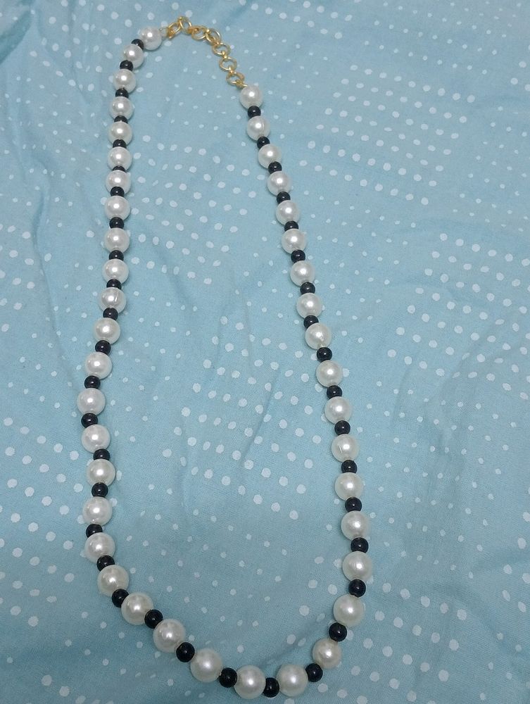 White Black Pearl Mala