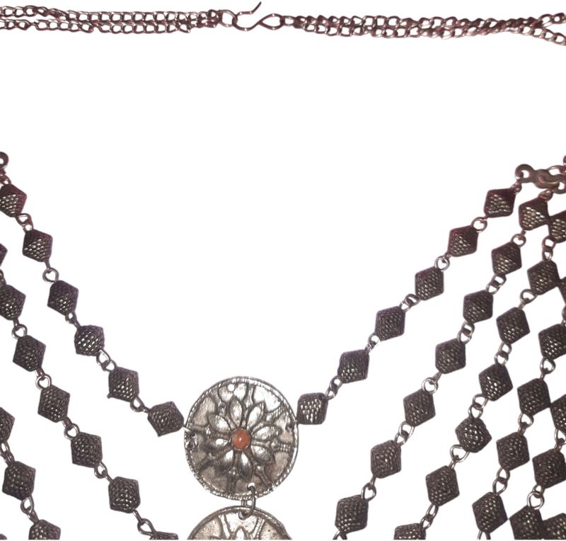 7-Layer Silver Oxidized Neckpiece