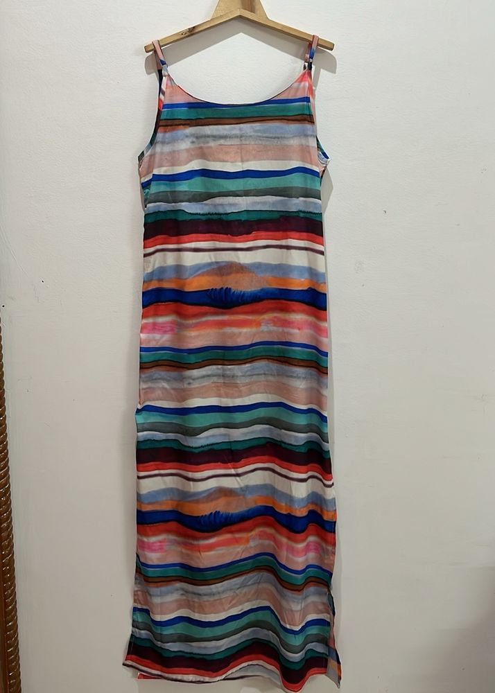 Multi-Colored Striped Dress