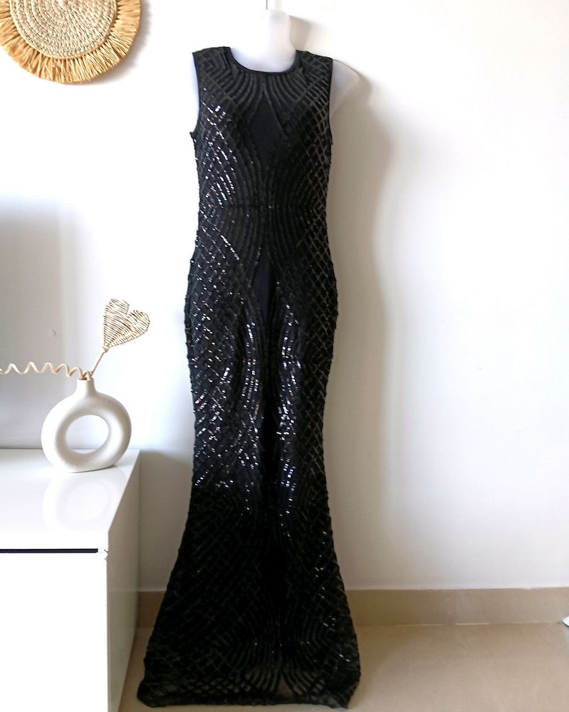 Everlaine Dimensional Sequin Gown