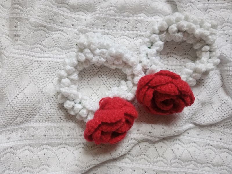 Crochet Rose Hand Gajra 🪞🛺🪷