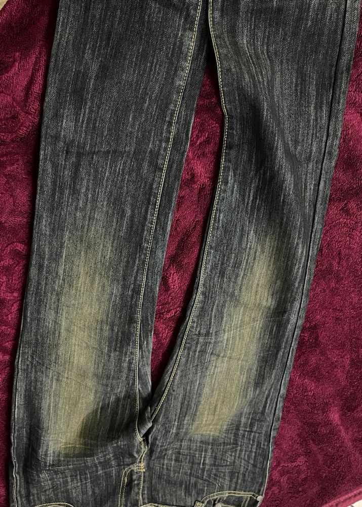 Vintage Charcoal Black Denim Jeans