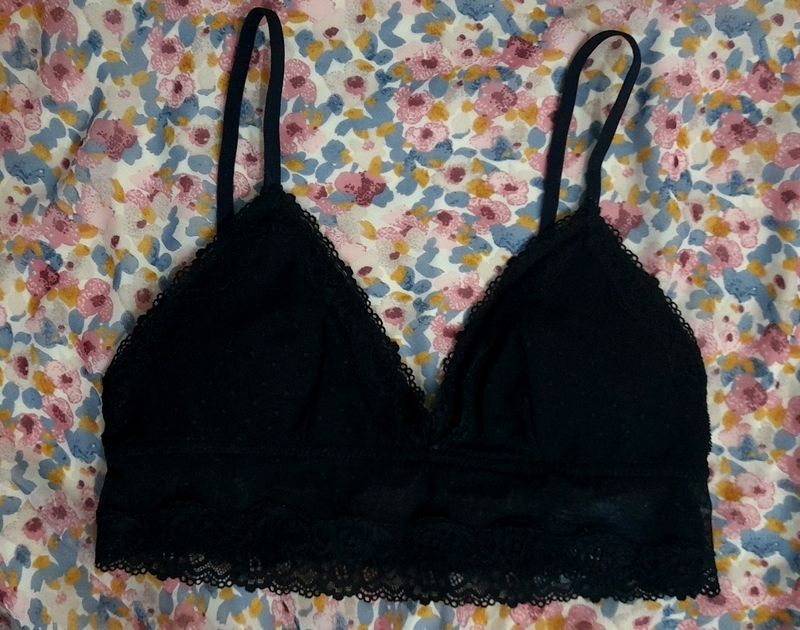 Women Black Mesh Bralette