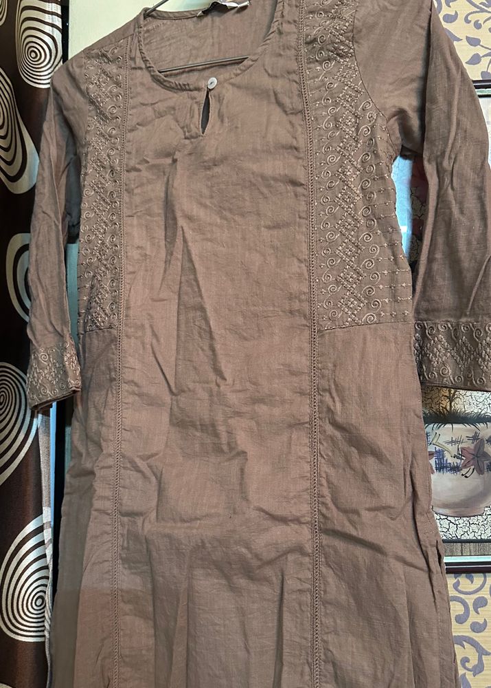 Cotton Mauve Kurta