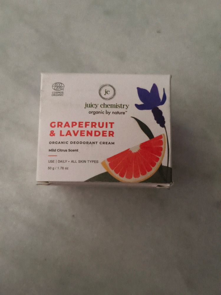 Grapefruit & Lavender Organic Deodorant Cream