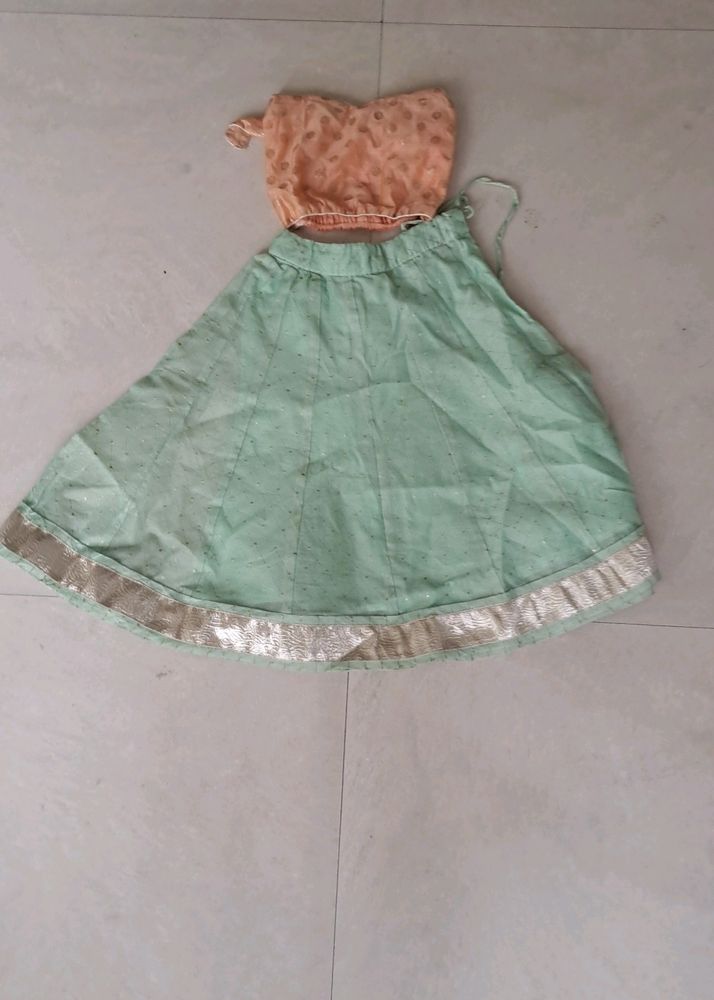 Lehanga And Blouse For Cute Kids