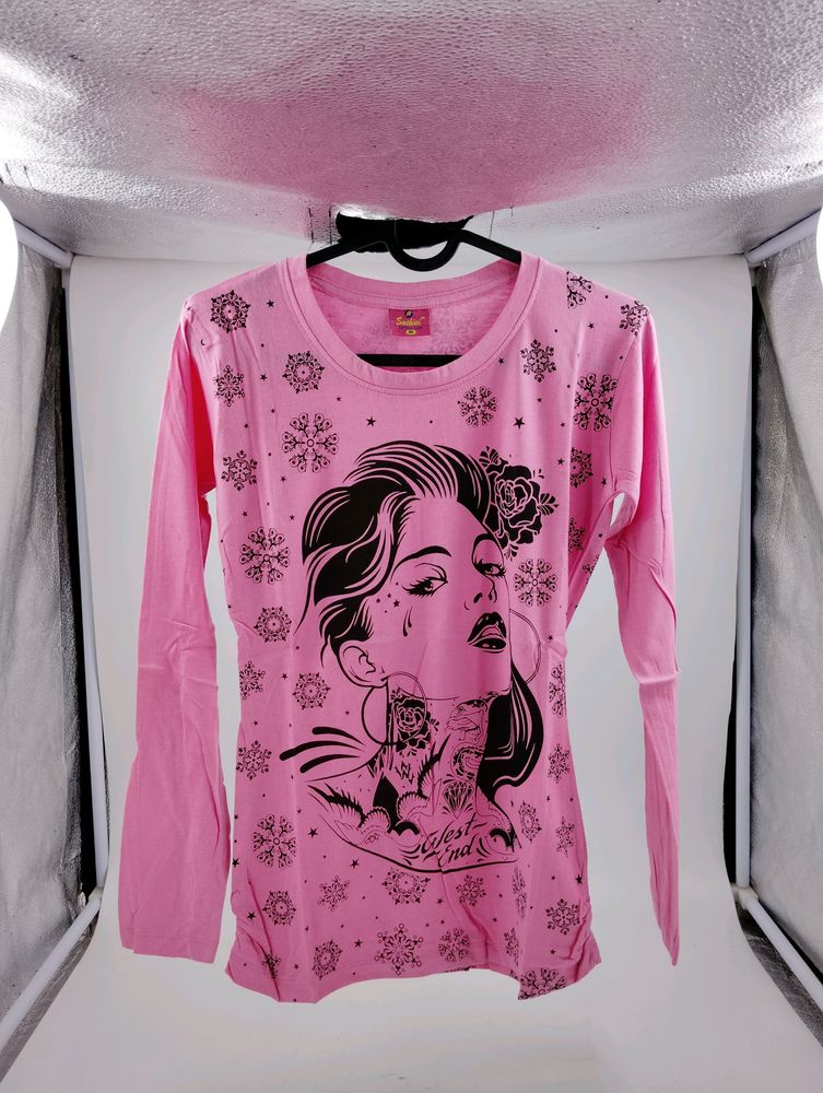 Full Sleeves Tshirt(Pink)