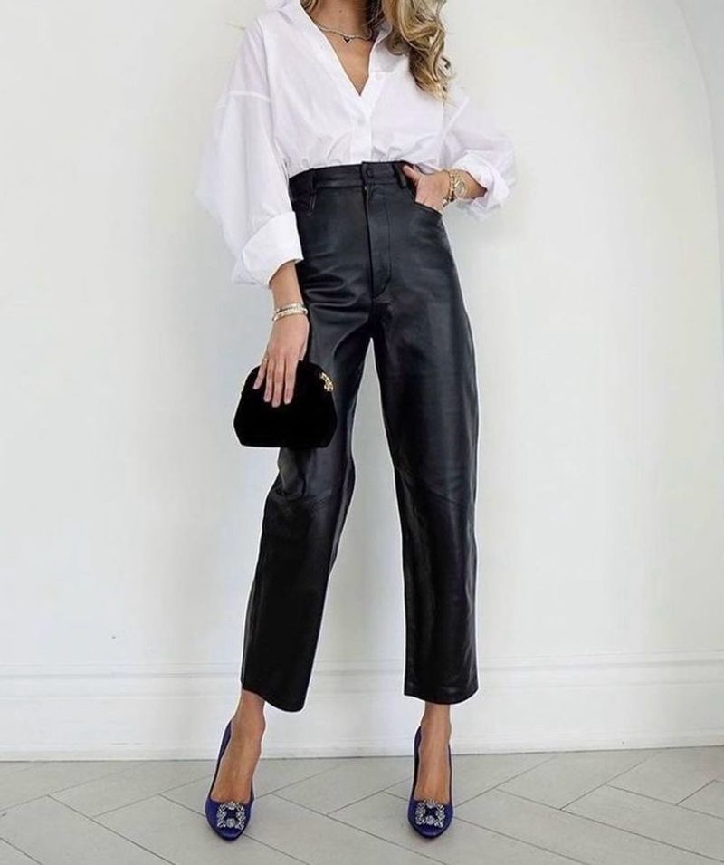 Price Drop High  waist  Leather Pants 💜