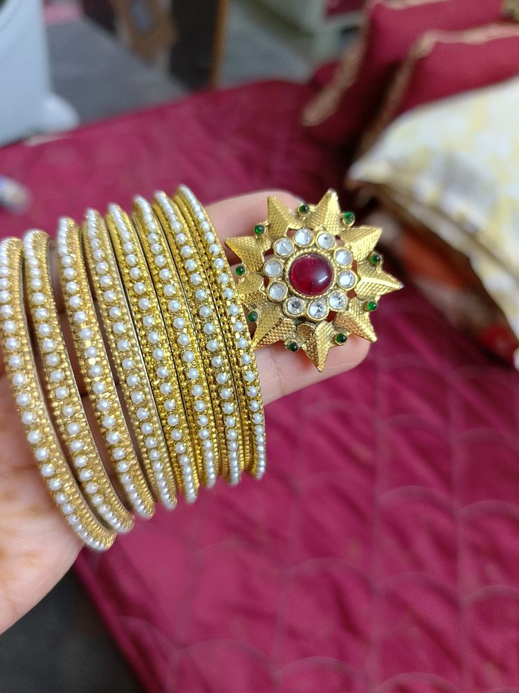 Combo Of Bangles Nd Ring