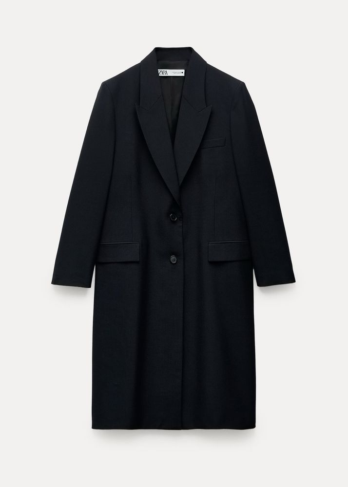 ZW Collection Minimalist Wool Blend Coat