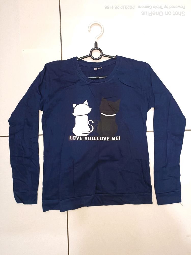 BELLEBIRD NAVY BLUE COTTON TSHIRT