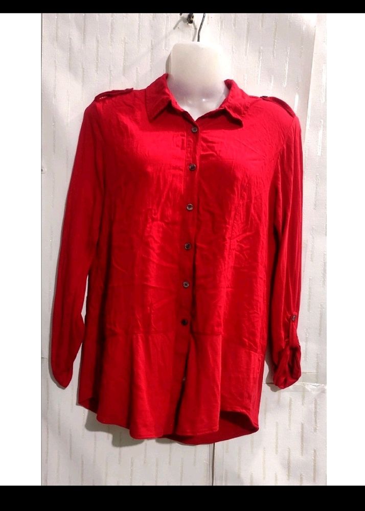 Red Shirt Top From Womens. Length/26