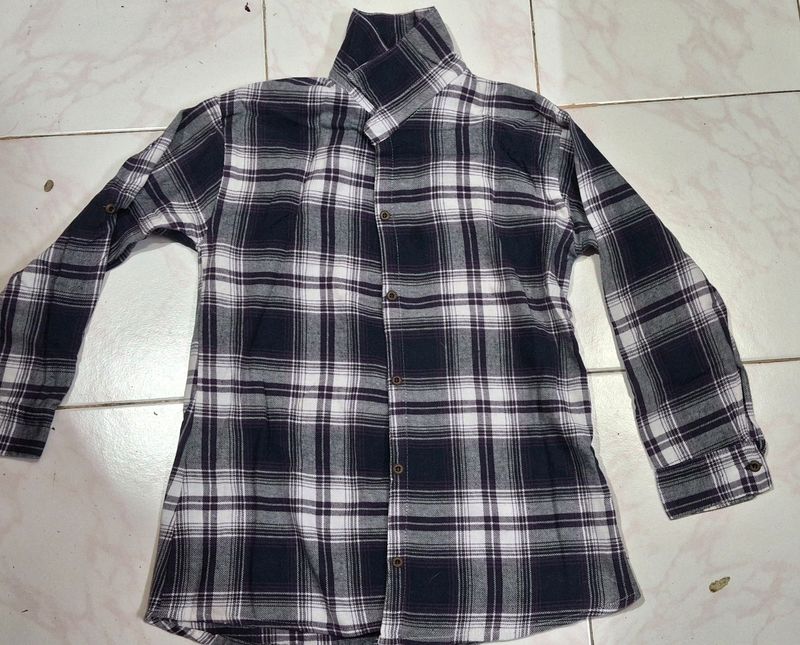 Purple Checks Shirt For Women