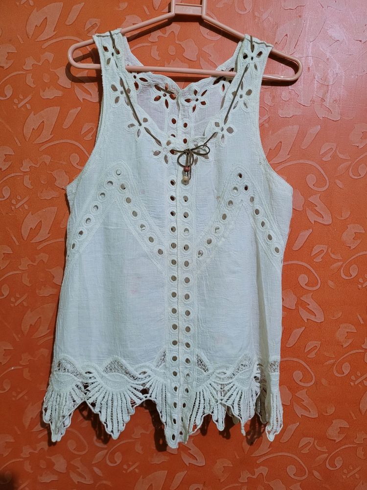 Cut Out Crochet Top