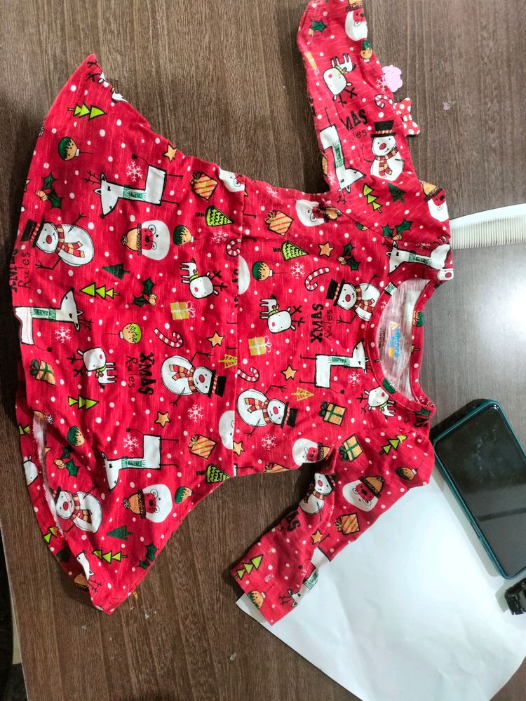 Xmas Dress For 0-2 Years