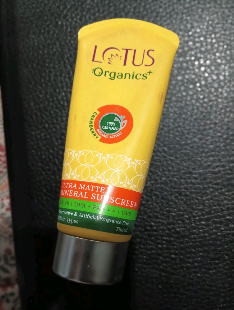 Lotus Sunscreen Used Once