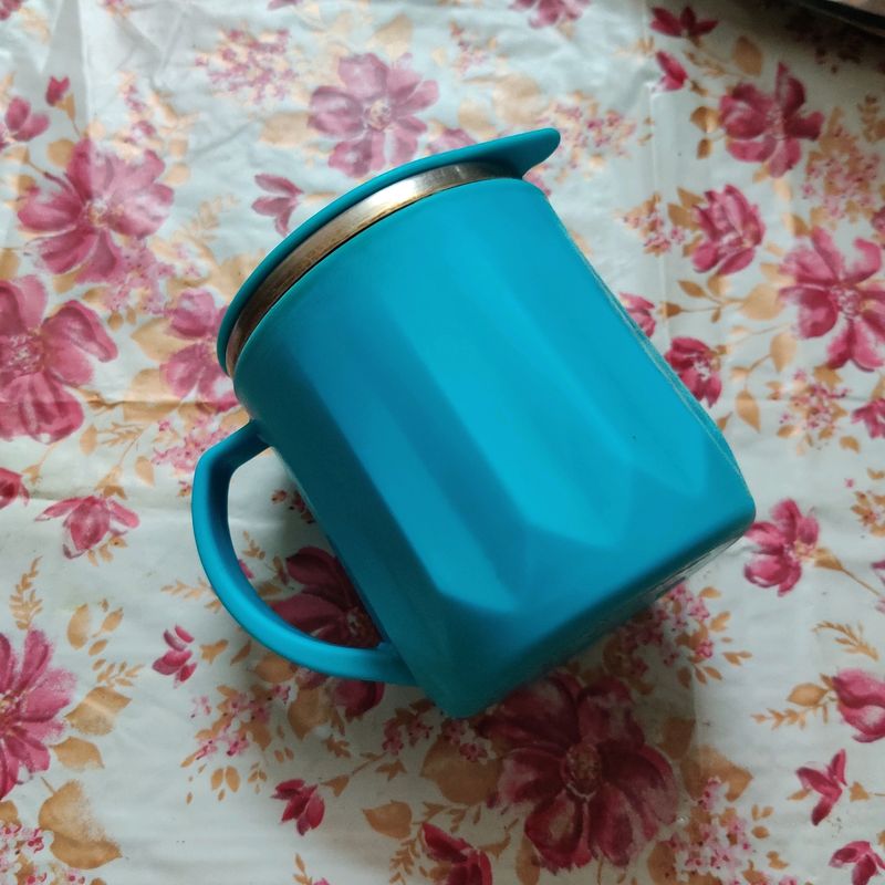 Blue Mug With Lid