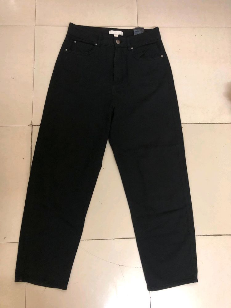 High Waisted Black Mom Fit Jeans