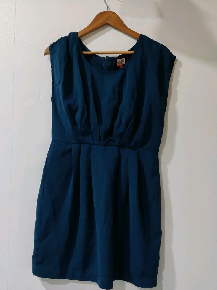 Mini Dress In Teal Color