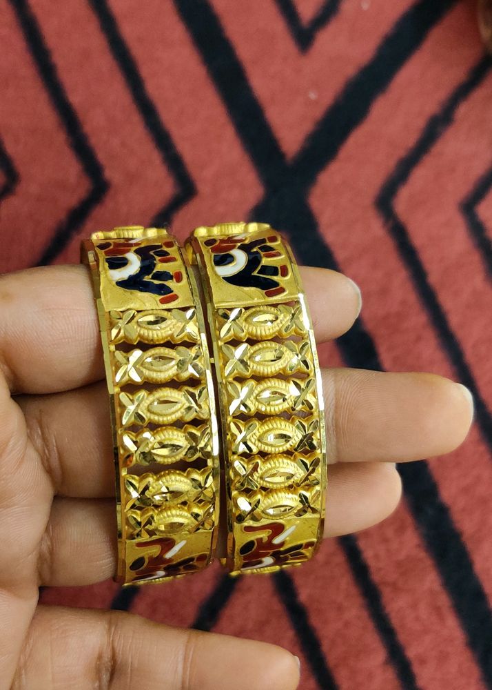 1 Gram Gold Plated Bangles Set Of 4