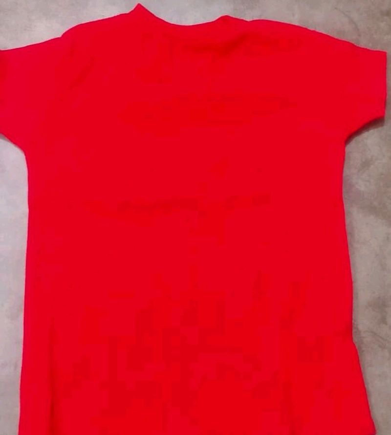 Simple Red Color Top(thick Fabrice)