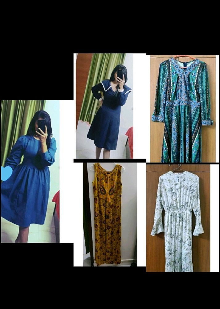 Price Drop❕❕❕❕❗❗❗❗ Combo Of 5 Dresses