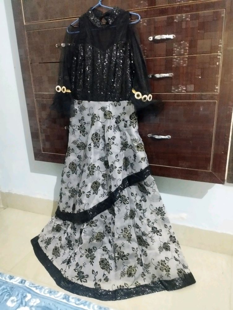 Black And Grey Gown