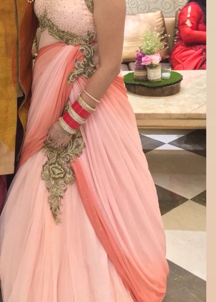 Its A Roka Gown In Peach Colour Very  Good Conditi