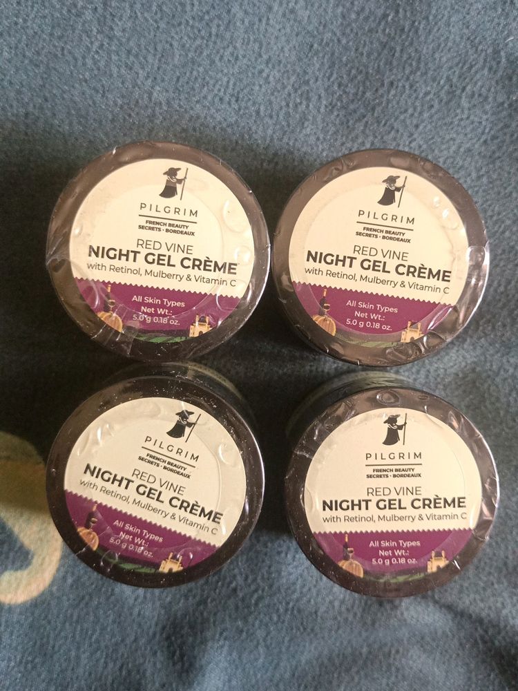 Pilgrim Red Vine Night Gel Cream Pack Of 4