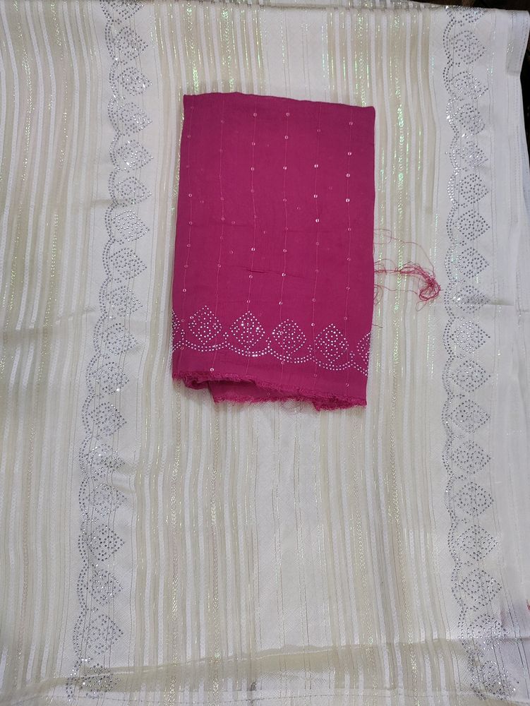 Lime -pink Festive Saree