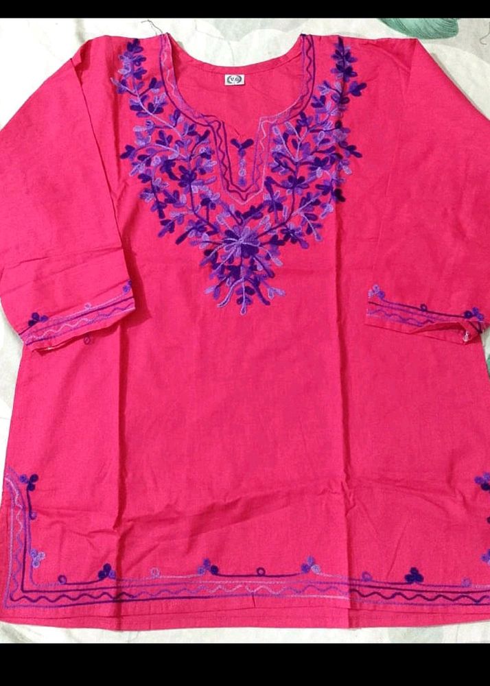 Pink Short Kurti