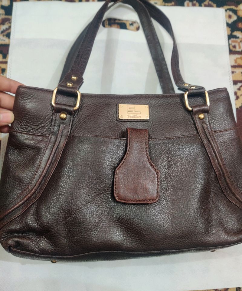 New Leather Women Hand Bag In Brown Color