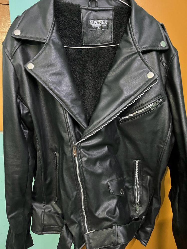 Black rider leather jacket