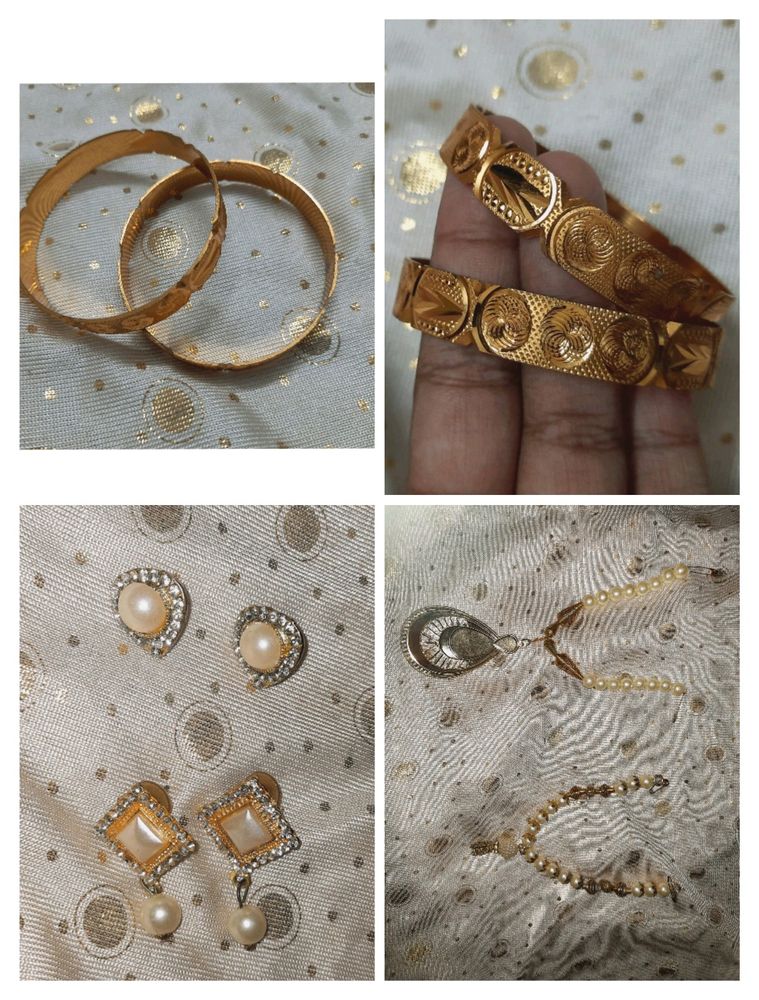 Bangle + Earrings + Pearl Top Accessories