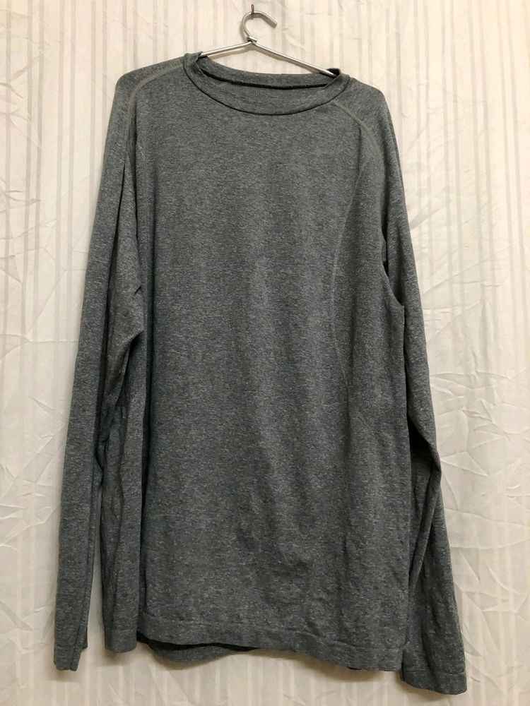 Grey Round Neck T Shirt