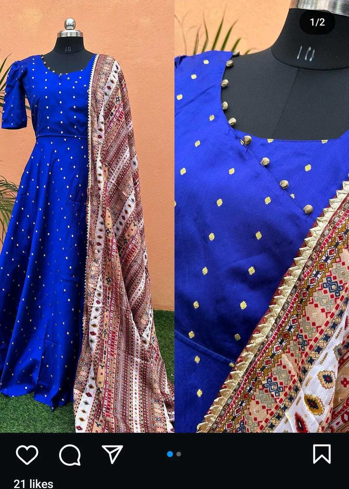 Trading silk kurti with dupatta