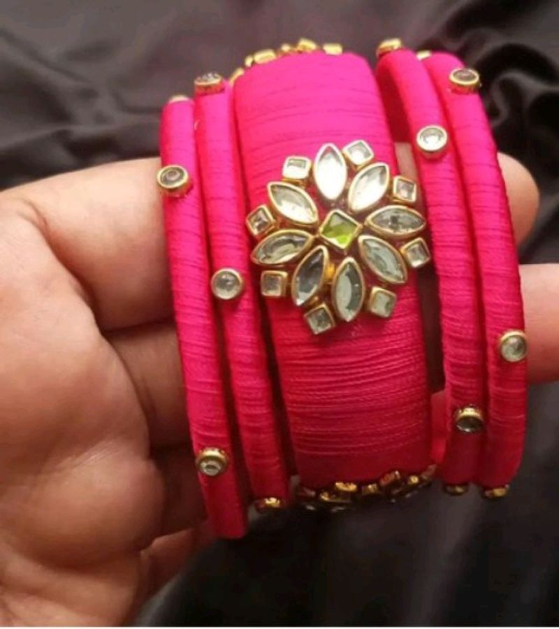 silk thread non customised bangles